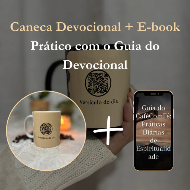 Caneca CaféComFé + E-book